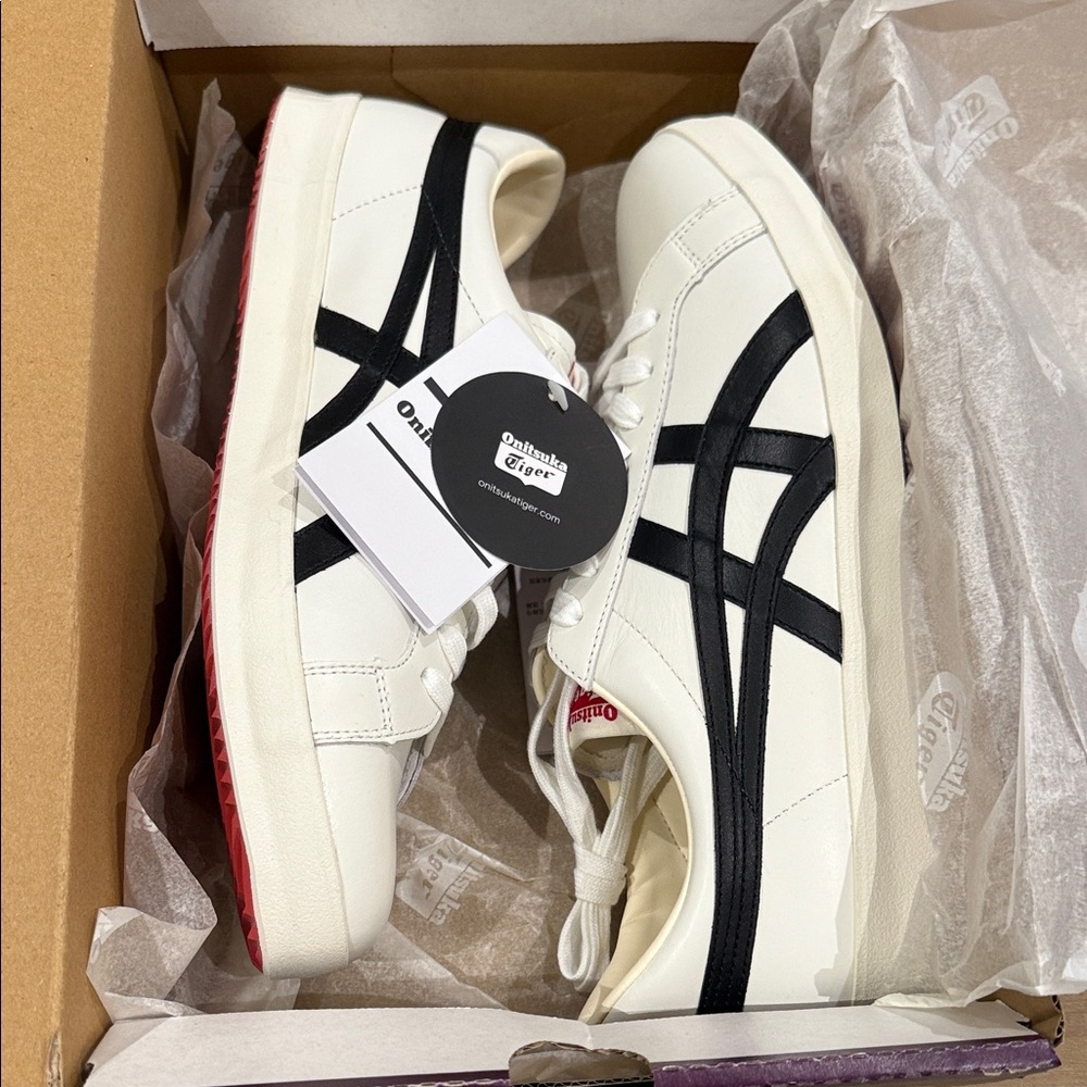 Onitsuka Tiger by Asics White and Black Sneakers